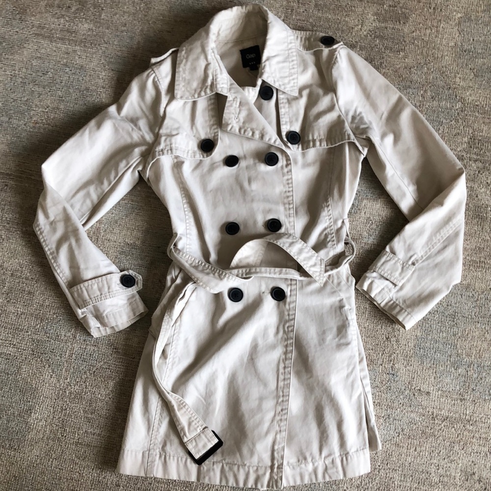 Gap canvas trench coat small